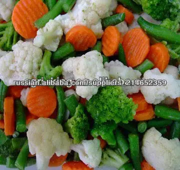 брокколи+ цветная капуса + морковь + картошка+ сладкая кукуруза = более три вида замороженные овощи смеси