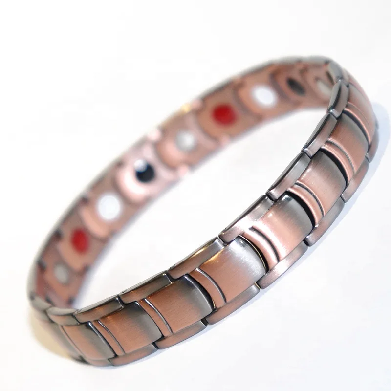 High quality custom copper magnetic therapy bracelet 4 in 1 bio energy magnetic bracelet bracelet magnetic medical