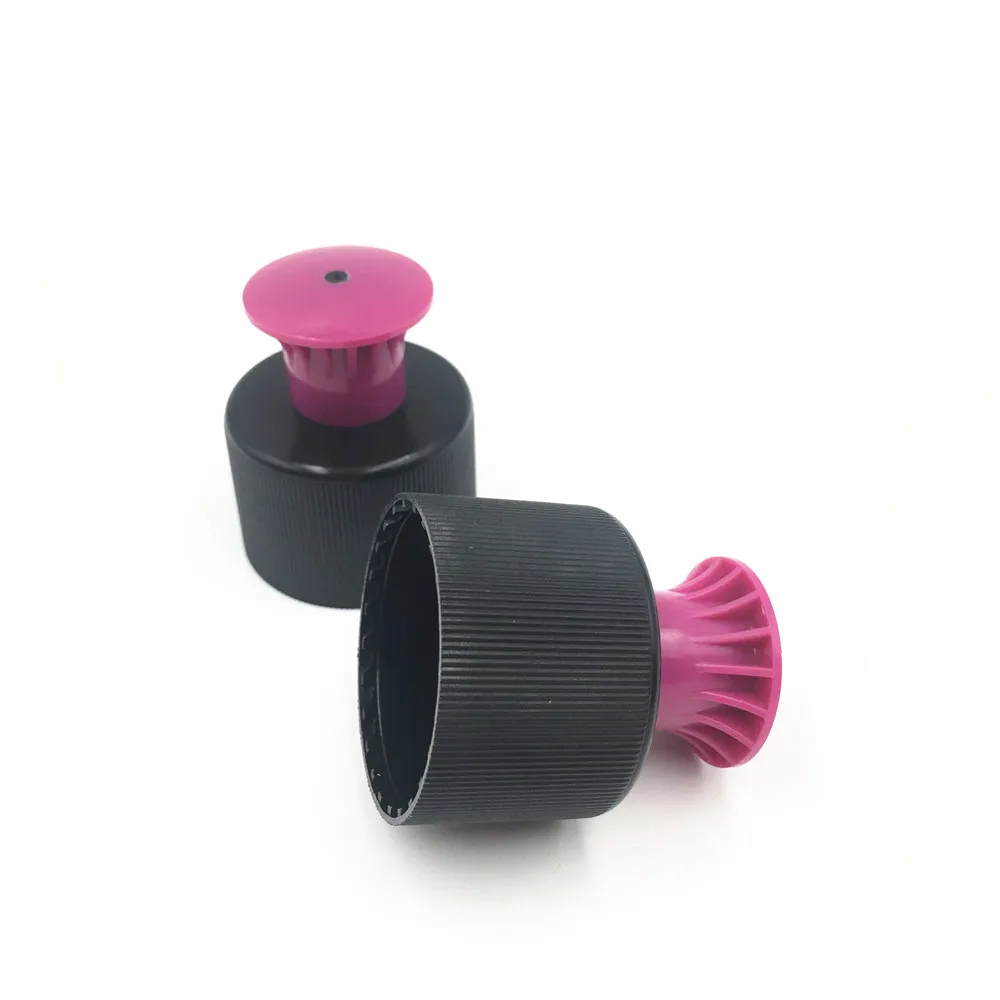 Plastic shampoo bottle push pull lid cap 24 /410 28/410