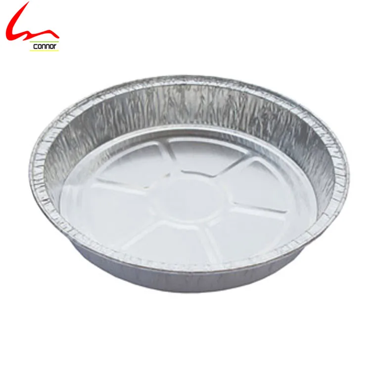 
8Inch Flan Dish Disposable Shallow Aluminum Foil Round Pie Platter 
