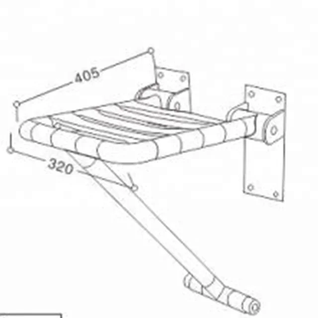 Bathroom Folding Chair Safe Anti-bacteria Swing Up Elderly Disabled Toilet Shower Seat