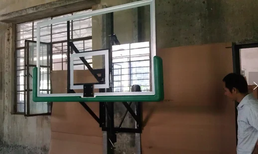 Adjustable wall mounted basketball hoop equipment for training