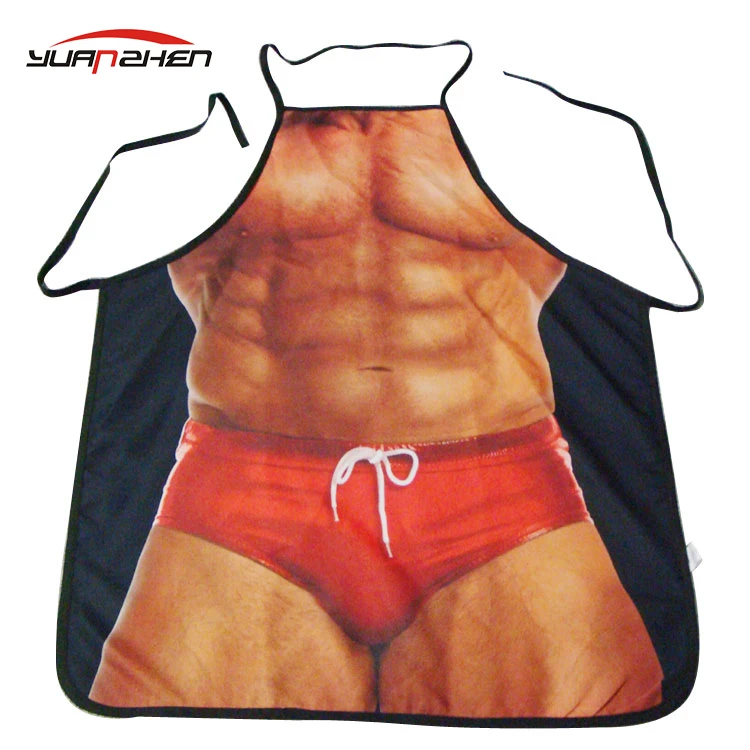 Custom print funny sexy kitchen waist cooking apron