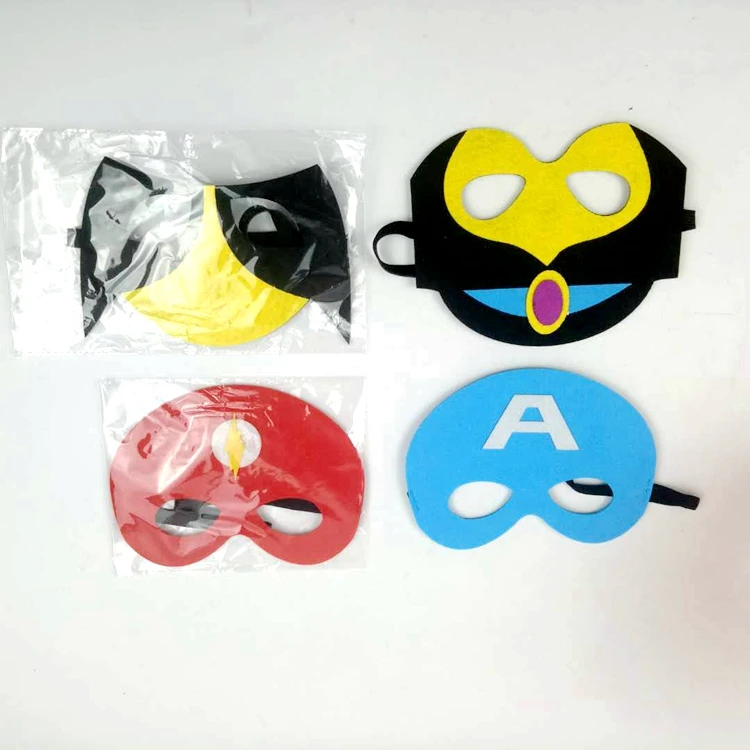 Kids Boys Superhero Masks Eye Cosplay Dress Up Fancy Gift Felt Half Masks