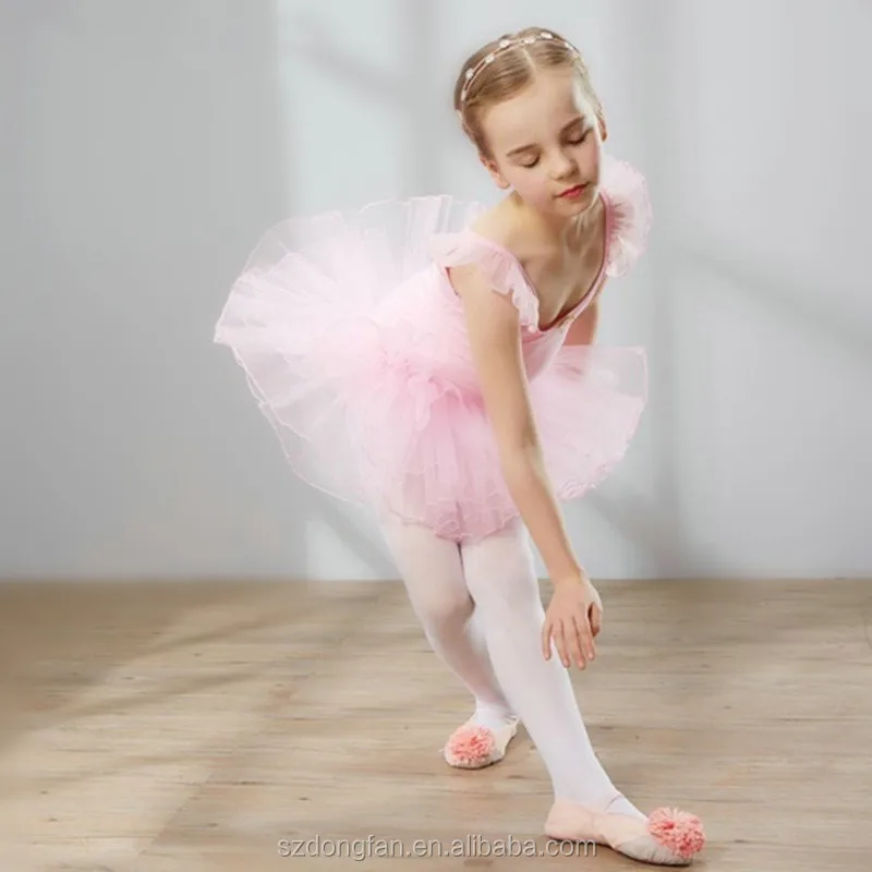 Elegant Ballerina Tutu Dresses Kids Dance Costume Leotard Ballet Dresses Gymnastics Leotards For Baby Girls