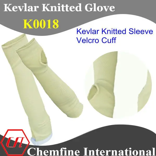 cut-resistant kevlar knitted sleeve with velcro fastener