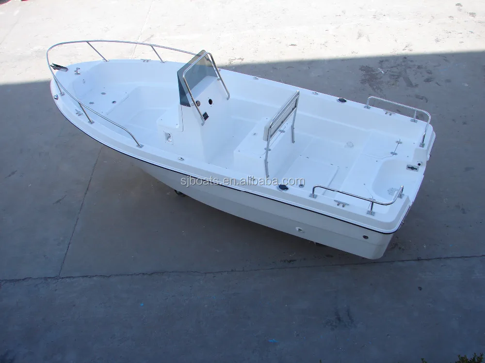 SANJ 15ft Fiberglass high speed small sport boat runabout Fishing factory fiberglass hull material for sale