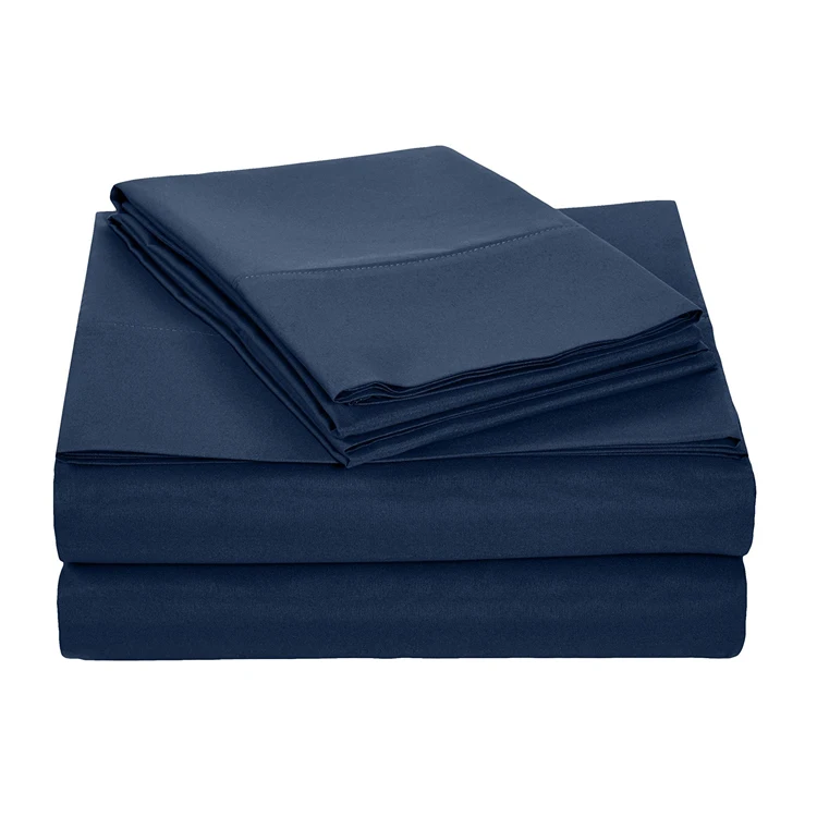 Wholesale Home Textile Queen Size Microfiber Quilted Comfort 4 Piece Fitted Bed Sheet Set