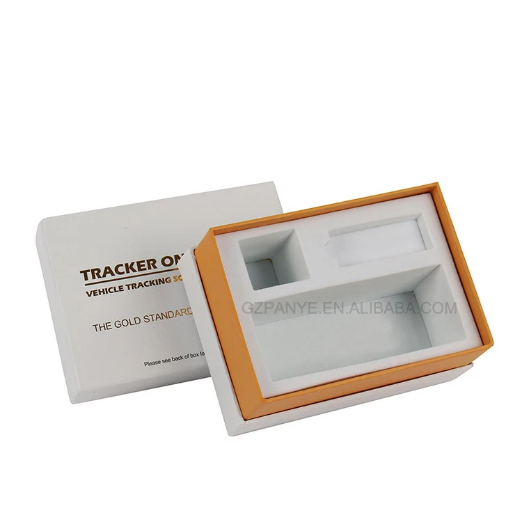 
4C print Lid And Base electronic equipment Gift Box for GPS tracker packaging 