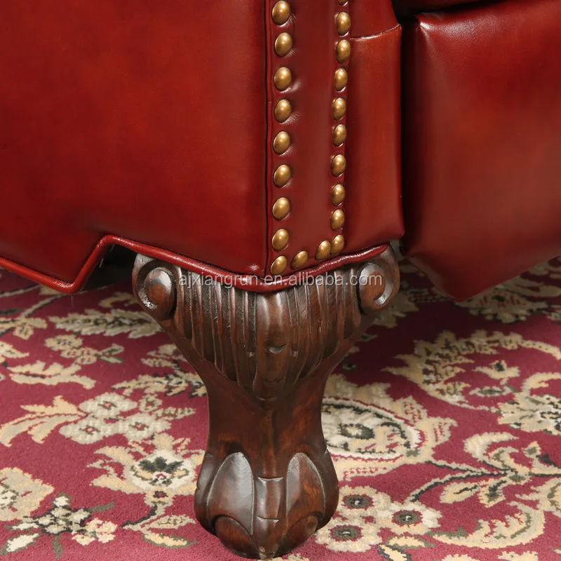 New Classical American Living Room Leather Tiger Chair Soft Comfortable Leisure Sofa