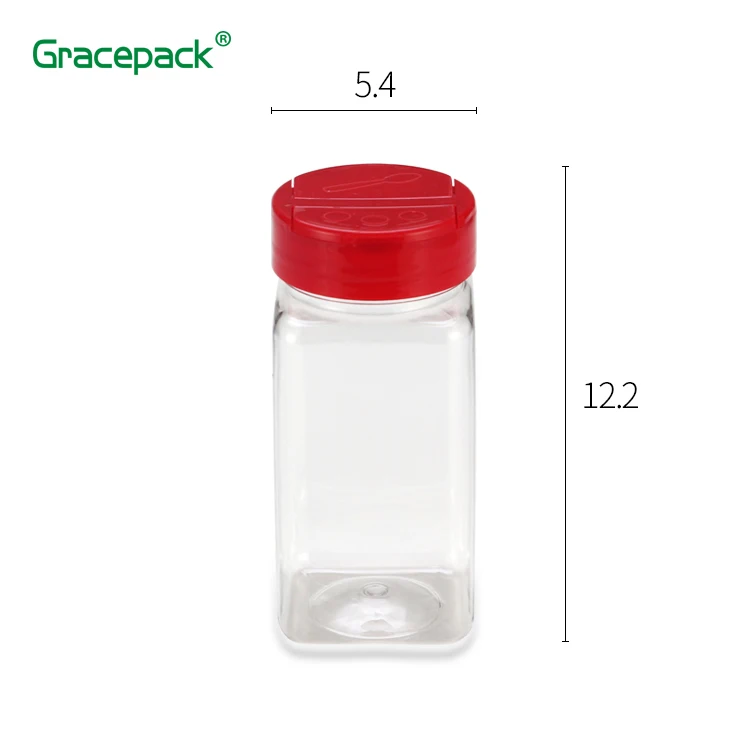 PET Plastic container for packaging pepper seasoning powder  plastic bottle safty food flavoring bottle wholesale spice jar