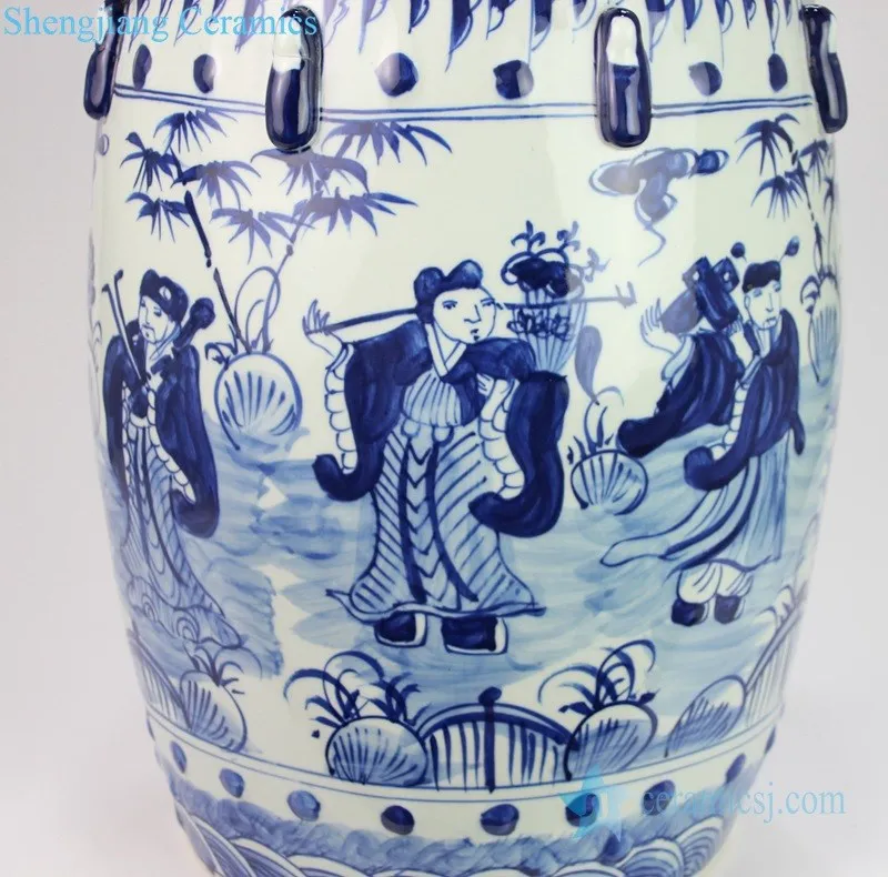 PYNQ251-A-B-C   Chinese fashionable blue and white household ceramic stool