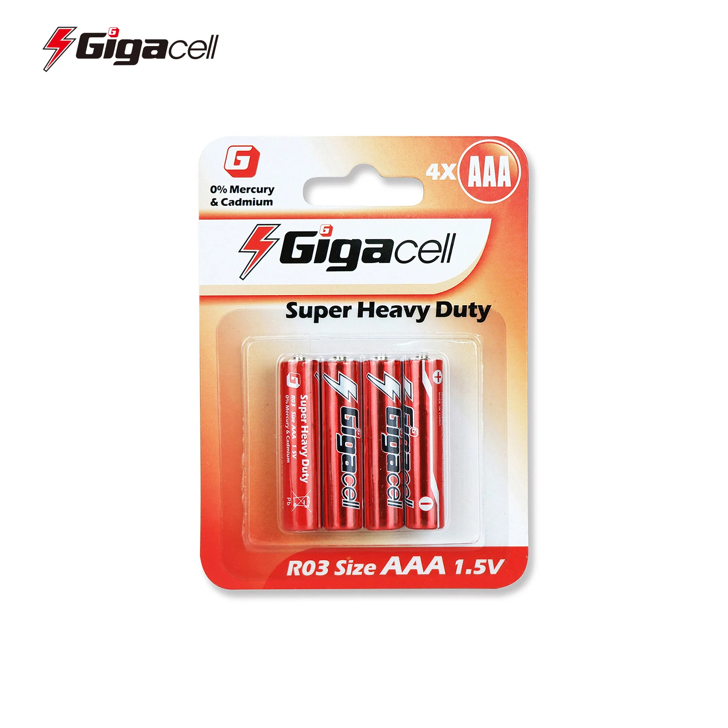 Size AAA battery / Carbon zinc R03 battery