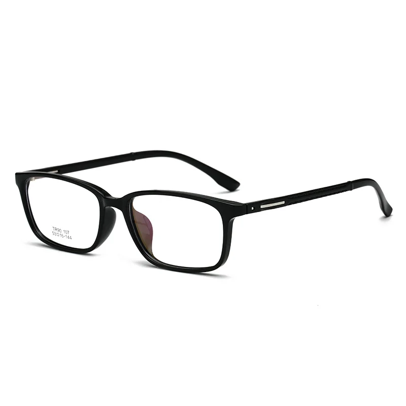 wholesale fashion TR90 korean mens spectacle fiber polycarbonate classic black optical eyeglasses frames