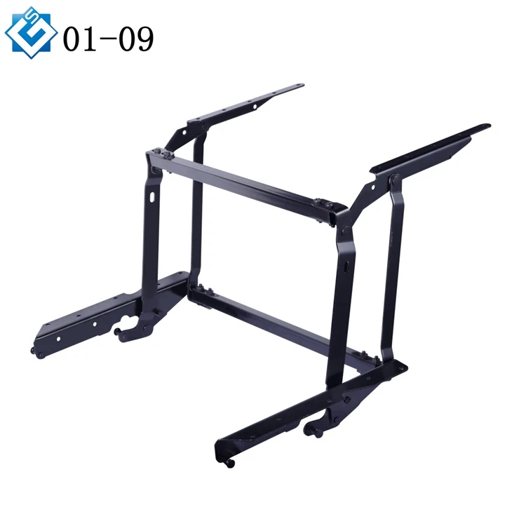 Hardware Furniture Mechanism Stand Rack Bracket Black Carbon Steel Lift Up Top Coffee Table Spring Hinge