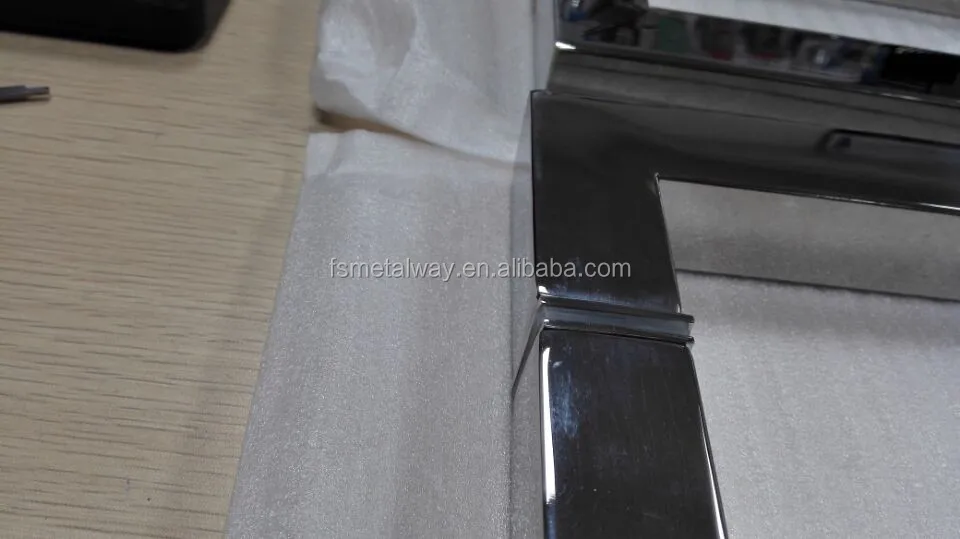  Квадратные стеклянные дверные ручки для душа из нержавеющей стали с хромированной отделкой