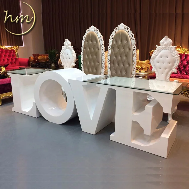 Hot Sale LOVE Letter Wedding Table Furniture Wooden Hotel Furniture for Living Room-HM-K5