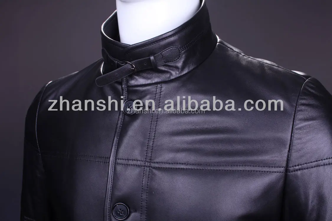Russian style clothing sheep leather jackets for men