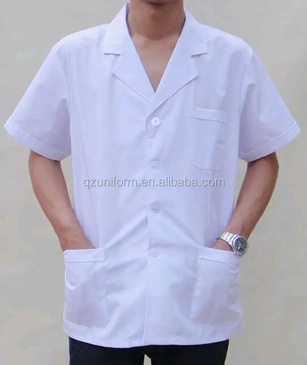 Medical Chef Butcher White 100%Cotton Working Coat Uniform