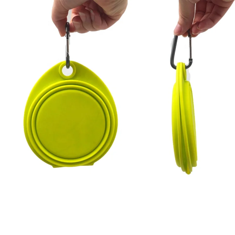 
Double Dog Bowls Pet Dry Food Bowls for Dogs Cats Outdoor Drinking Water Silicone collapsible Pet Dog Dish Feeder 