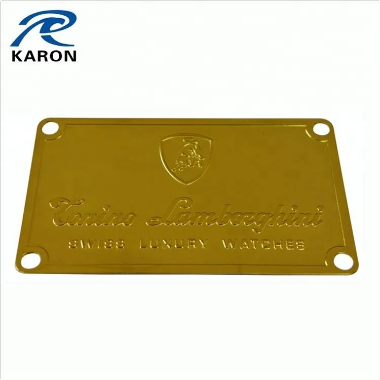 cheap wholesale engraved brass name plate with Karon Metal