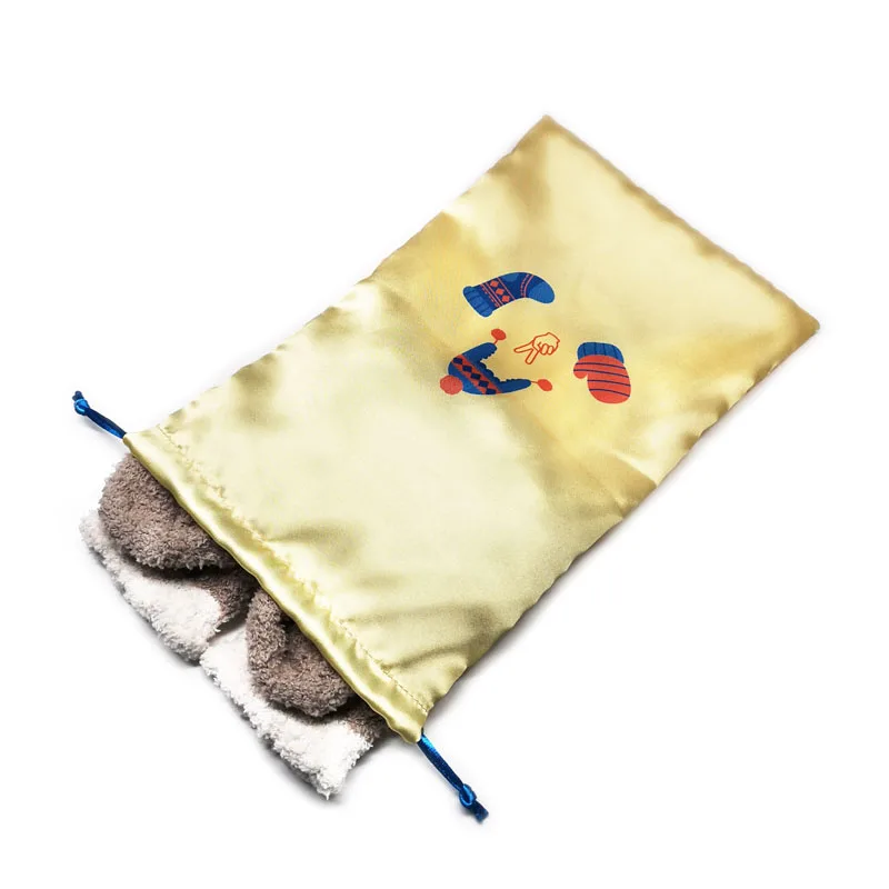 Custom Heat Transfer Printing Satin Underwear Dust Pouch Bag