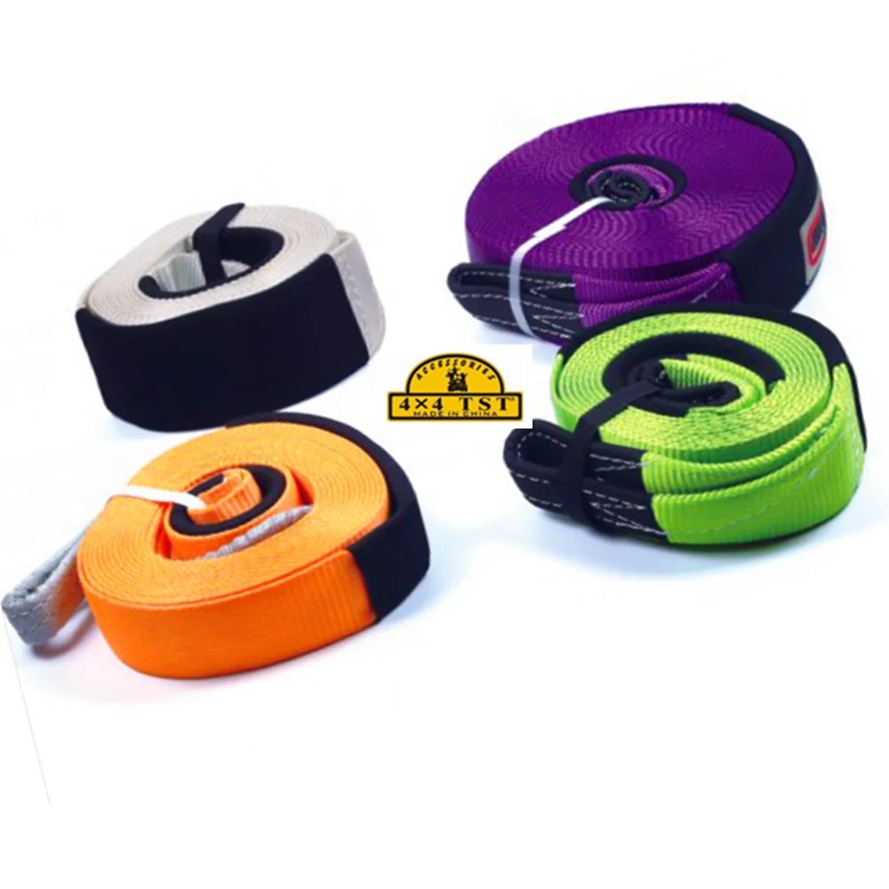14000kgs 14T off road Nylon tow strap strench rope cable heavy duty recovery kits
