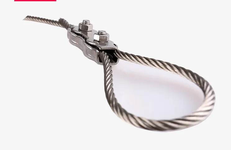 
Stainless steel Douplex clip m2-m12 used in fixing wire rope 