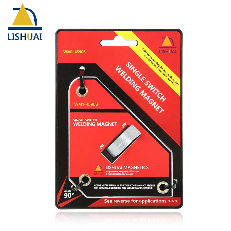 LISHUAI Strong On/Off Adust-O Magnet Square/45 90 degree Neodymium Welding Magnet Holder WM1