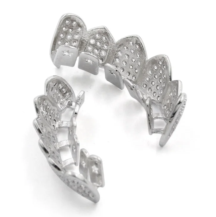 Wholesale Custom Design 18k Micro Pave gold Free Grillz Teeth