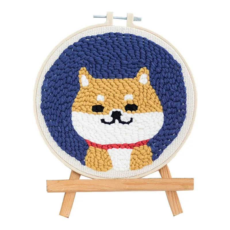 
wholesale punch needle diy craft embroidery kit sewing set hand knitting 