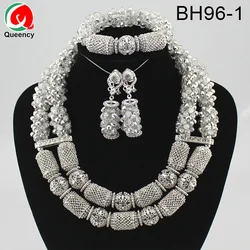 Queency High Quality African Wholesale Coral Beads Bridal Jewelry Sets Wedding Indian