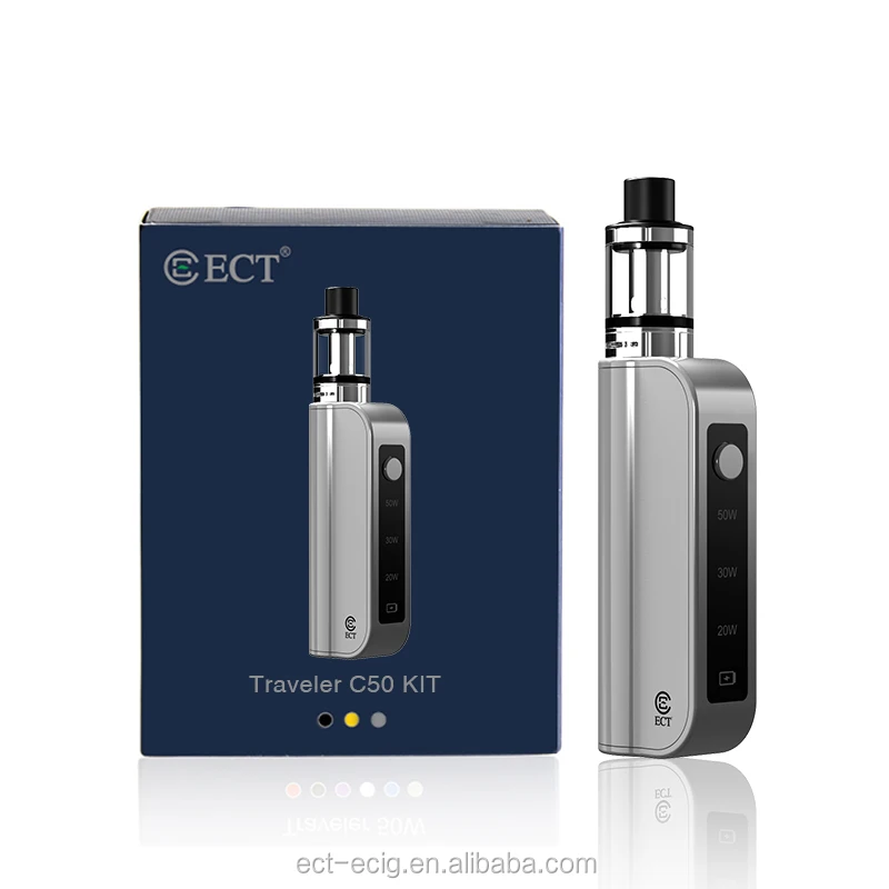 
new starter kit 20W/30W/50W adjustable wattage Vapor Mod box ECT C50 KIT e-cig 