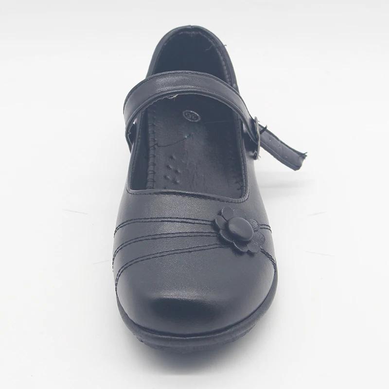 Comfortable Classical Flower PU Children School Shoes for Girls