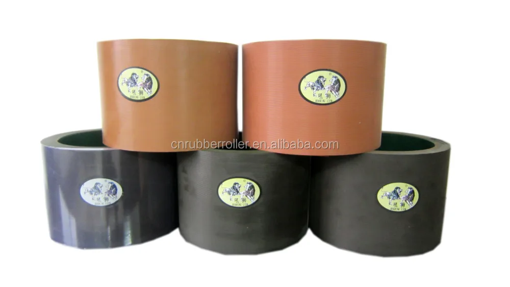 black color aluminum drum milling rice rubber roller