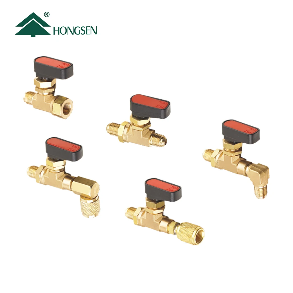 brass Ball Shut Off Valve 1/4 SAE M Connection 1/8 NPT F Male 1320-01