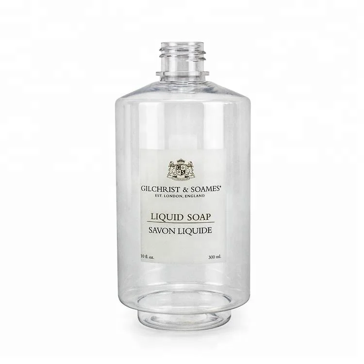 High Quality Elegant Empty Transparent pet Liquid Soap Bottle