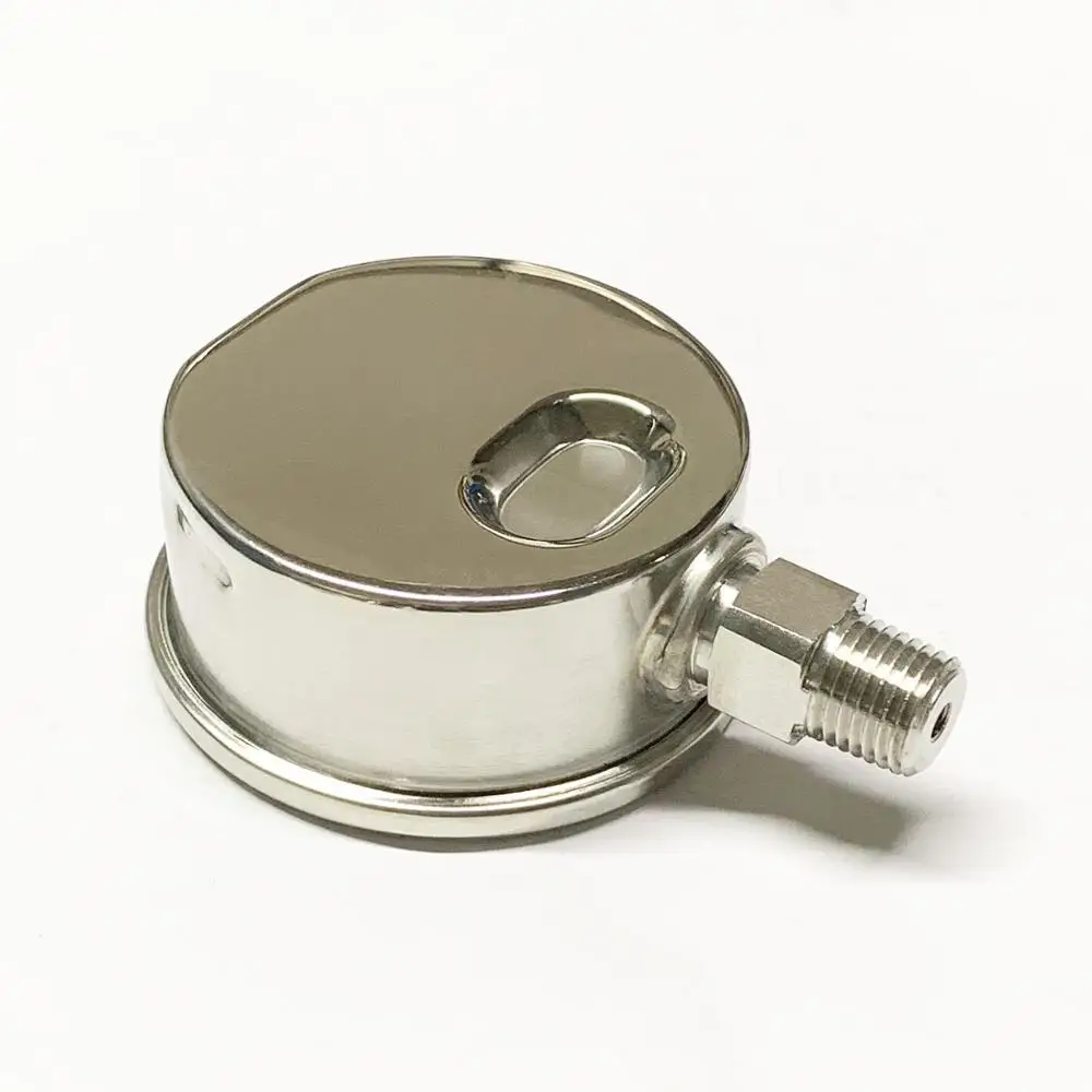 200PSI 1/4NPT 316/304l SS 60mm Safety Bourdon Type Gauges Stainless Steel High Temperature Resistant Glycerin Pressure Gauge