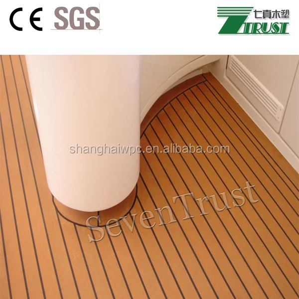 Synthetic pvc teak flooring used for boat marine