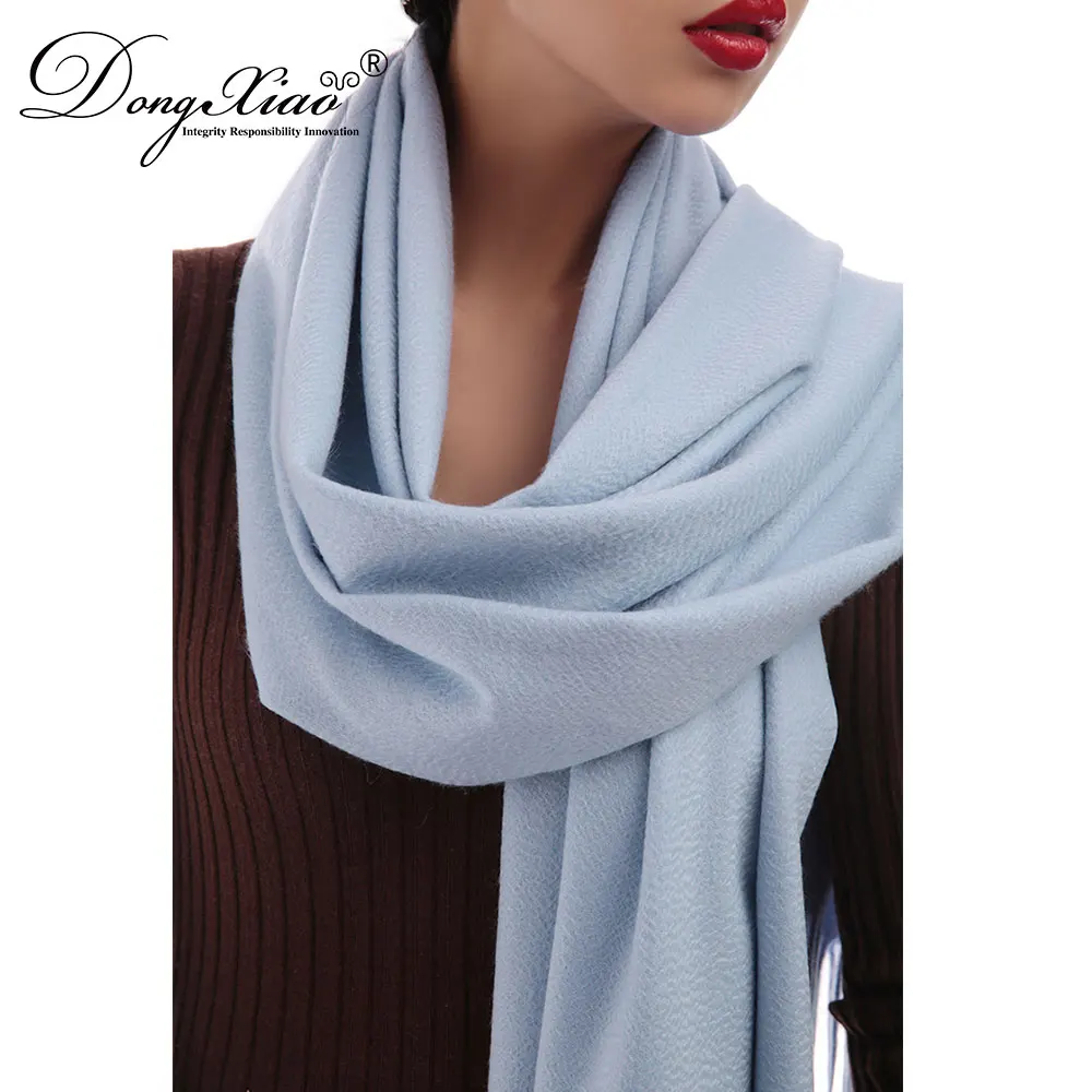 2018 Spring Super Quality Cashmere Knitted Light Color Mink Flamenco Shawl