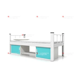 High Quality Dormitory Metal Bed with with Cabinet for Sale