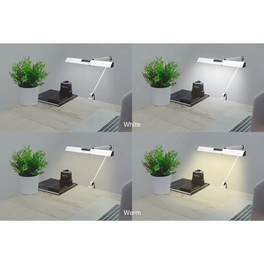 3000K/6000K High CRI 95 Luxury Flexible Swing Arm Touch Sensor Desk Light Table LED Lamps for Office