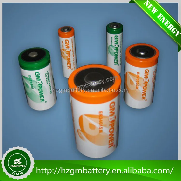 
OEM GMB lisocl2 battery customized good price 3.6v Lithium Primary Battery ER34615M 