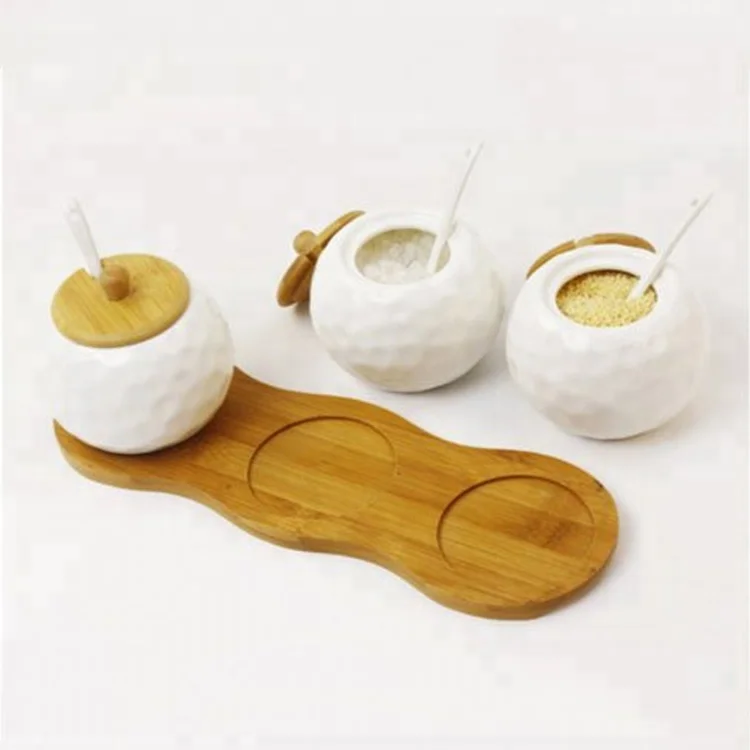Size customized material ceramics. wood kitchen spice box
