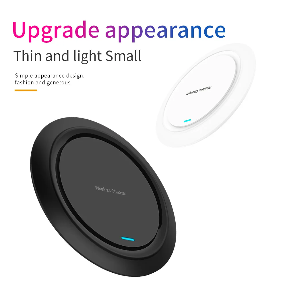 
2019 HOT 7.5W 10W Qi Fast Wireless Charger Portable Q18 Wireless Charger Rapid Charging Stand for IOS Android Phones 