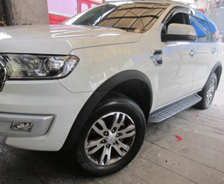SUV accessories abs plastic matte black slim fender flare for everest 2015+