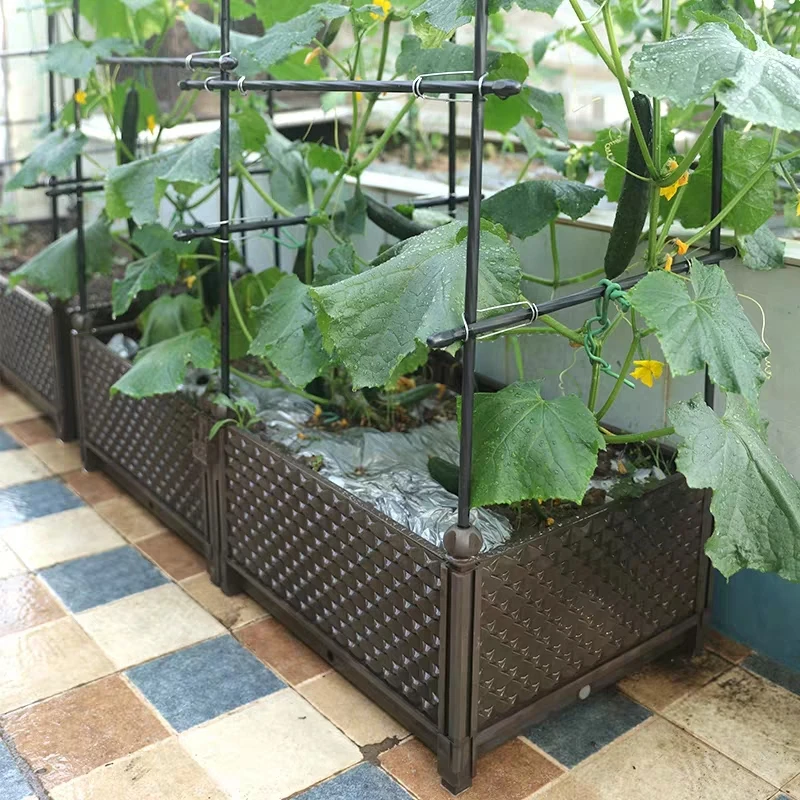 
Suntour Garden Vegetables And Herb Plastic Rectangular Flower Plant Pot 