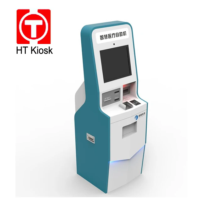 21.5  Inch Dual Screen touch monitor Payment Kiosk With Cash Accept Health Kiosk self service Hospital terminal machine