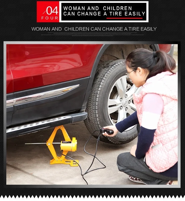 Factory Directly Provide Multifunctional Electric CE ISO DC12V Electric Impact Wrench and 3T Electric Car Jack for Quick Replace