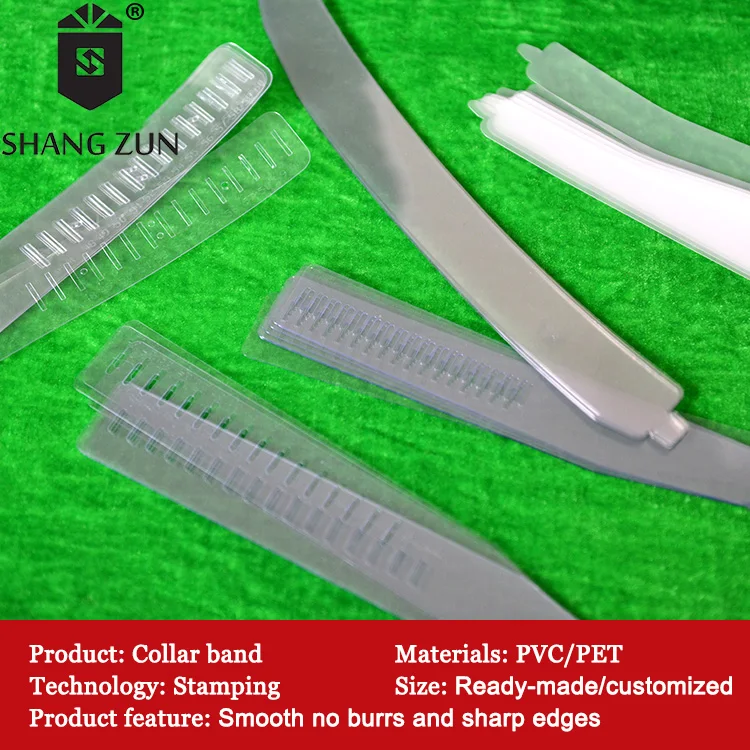 Регулируемая упаковка, пластиковый прозрачный рубашечный ошейник из ПВХ, ремешок для одежды, пластиковые полоски для рубашек, ошейник, поддержка ошейника из ПВХ